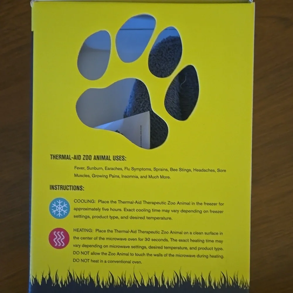 Thermal-Aid Zoo Heating Cooling Pack Baxter Gray Bunny 100% Natural NEW IN BOX
